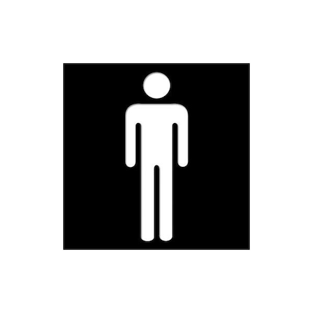 Accuform 3 in W x 3 in H, Engraved Plastic PSG307BK